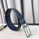 AAA Replica Mont Blanc Sfumato Business Belt with Gray buckle Men 35mm